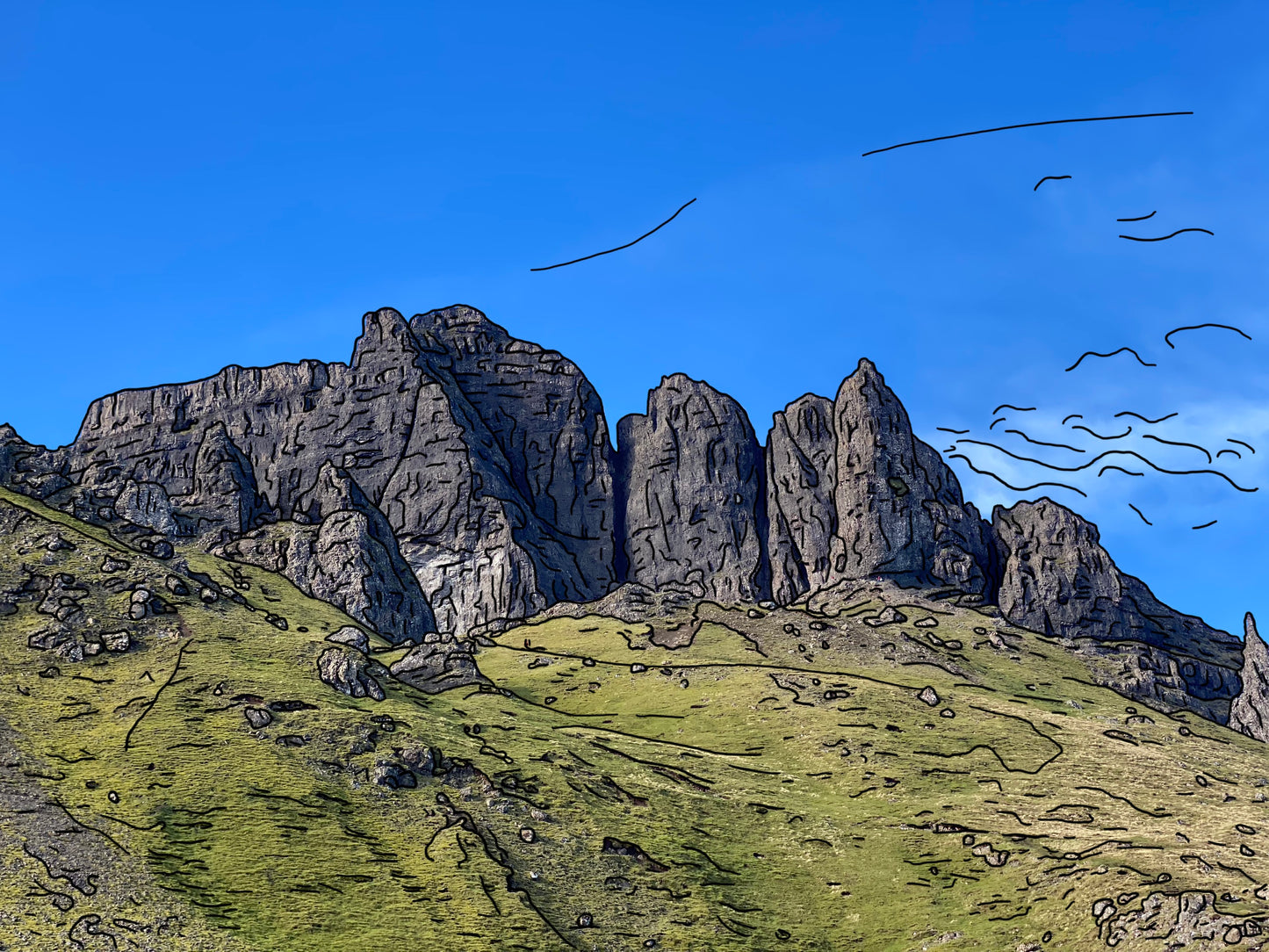 Isle Of Skye (Digital artwork on canvas)