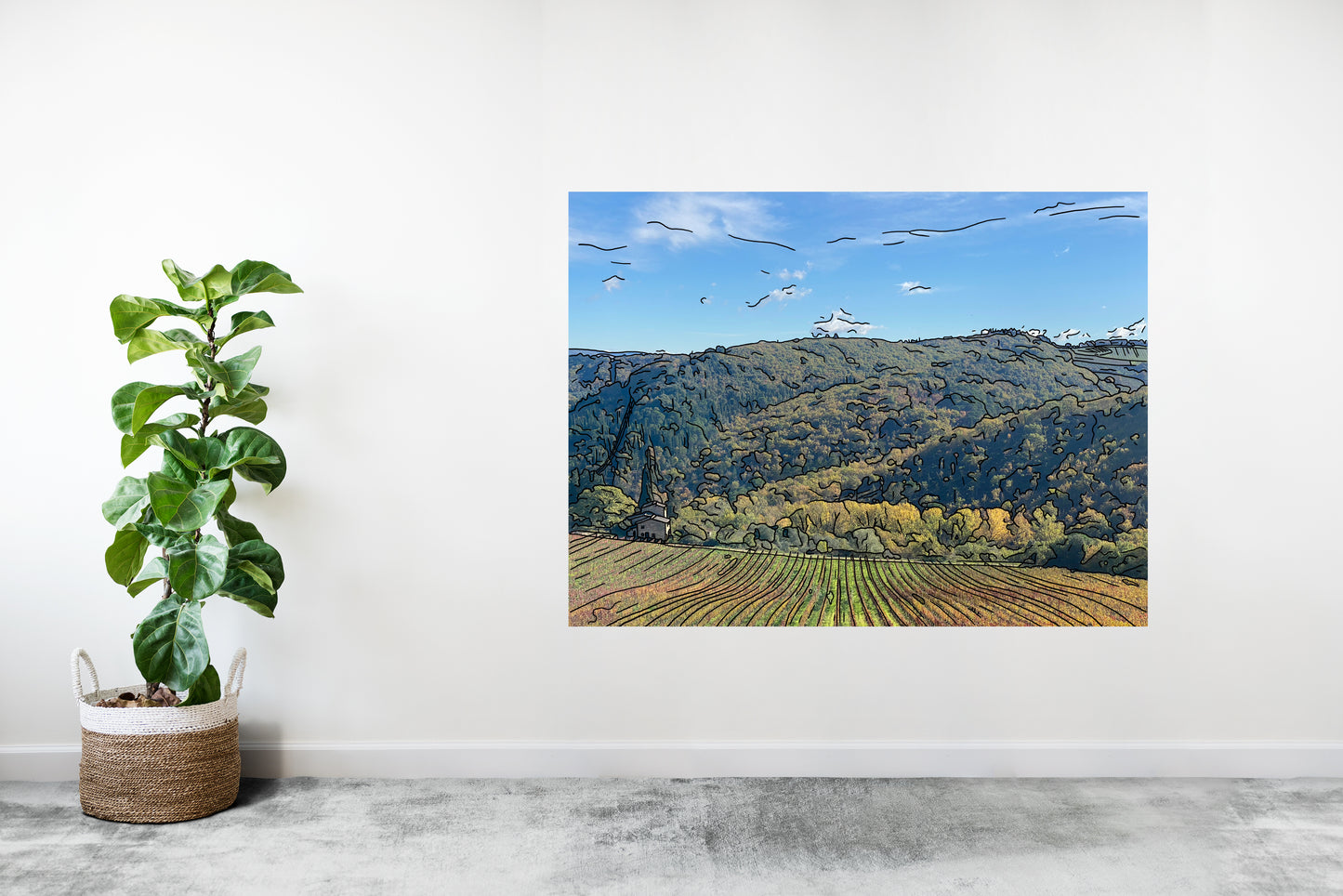 Tuscany (Digital artwork on canvas)